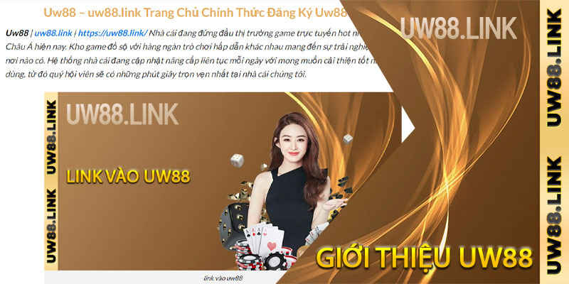 giới thiệu uw88